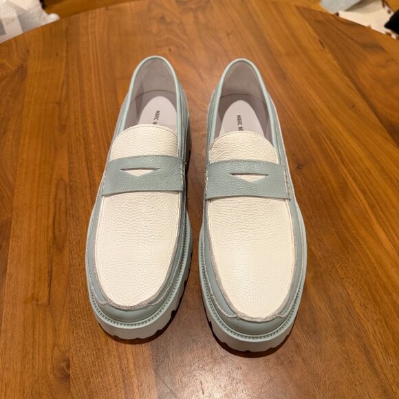 Men\'s Adler Light Blue Leather Lug Penny Loafers main image 6